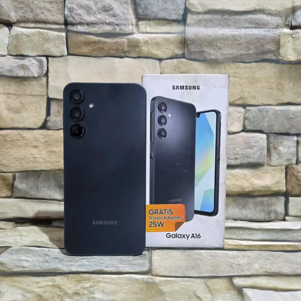 Samsung Galaxy A16 4G 8/256 Black Fulset segel mulus 98% Garansi