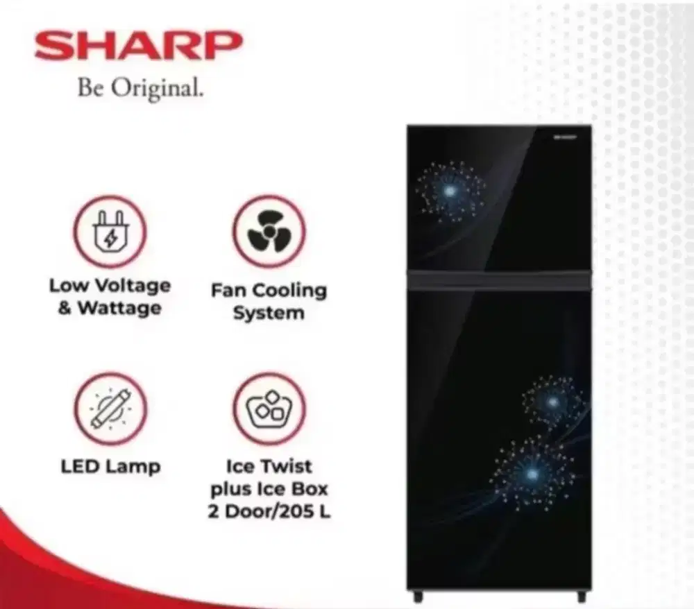 Kulkas 2 pintu merk Sharp SJ-237MG-DB