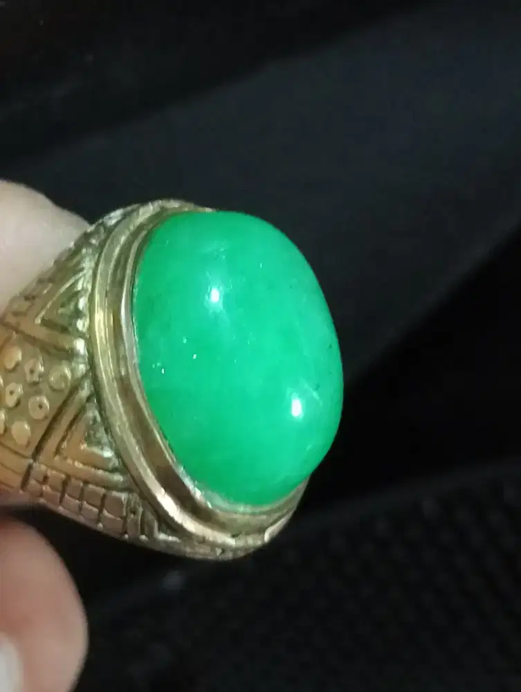 Cincin Batu Giok Burma Natural