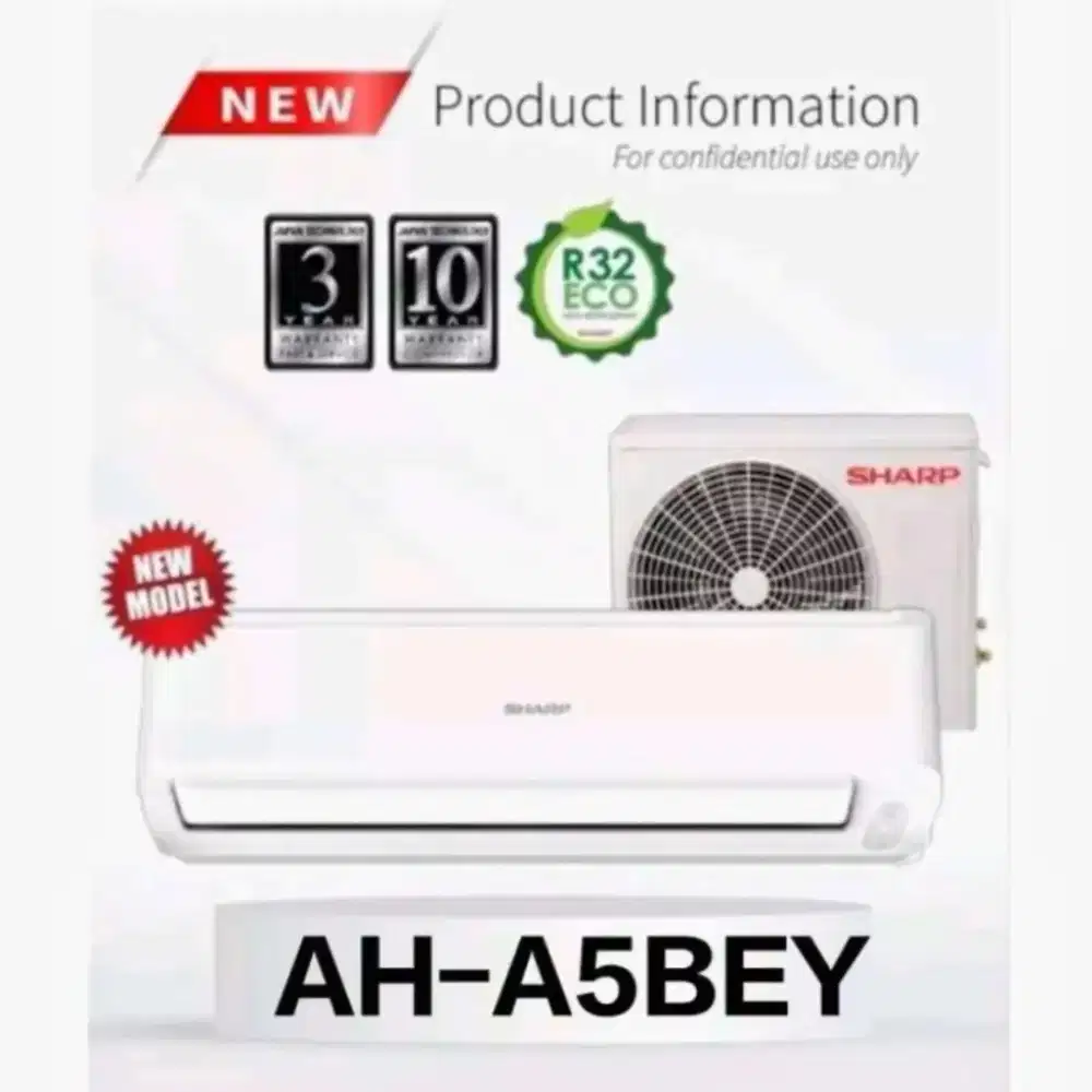 SHARP AC Split 1/2 PK AH-A5BEY MultiFlow R32 Auto Clean Garansi Resmi