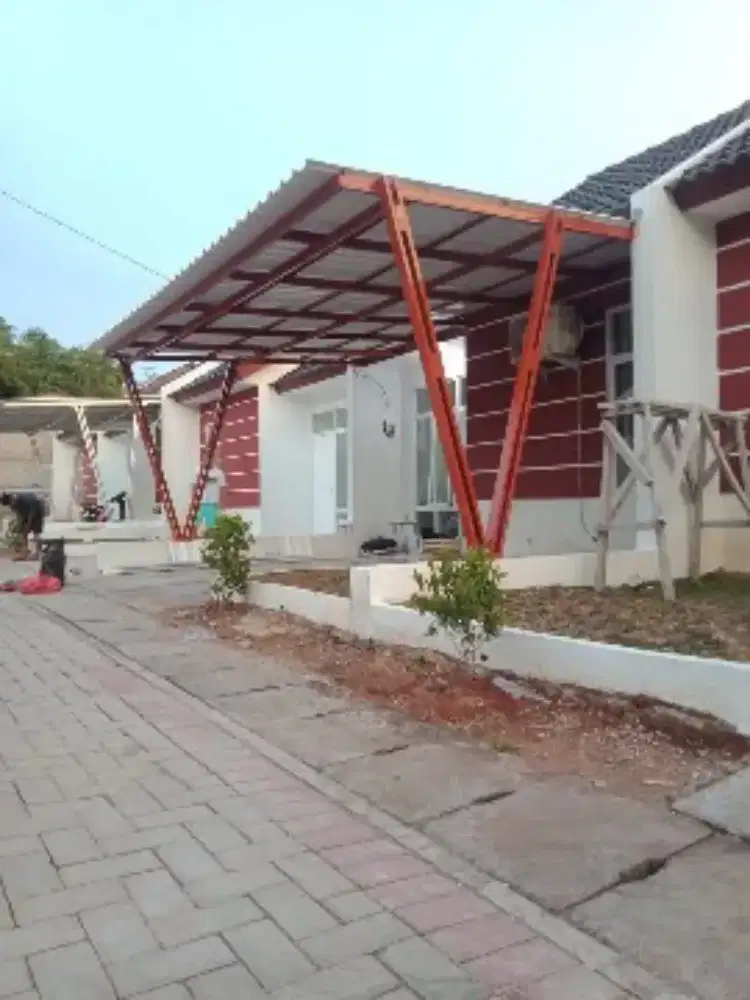 Kanopi baja ringan atap alderon, spandek pasir dan polos