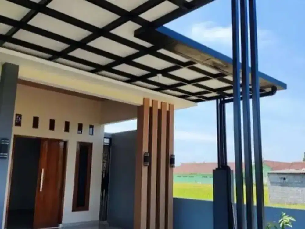 Kanopi besi hollow Galvanis atap alderon