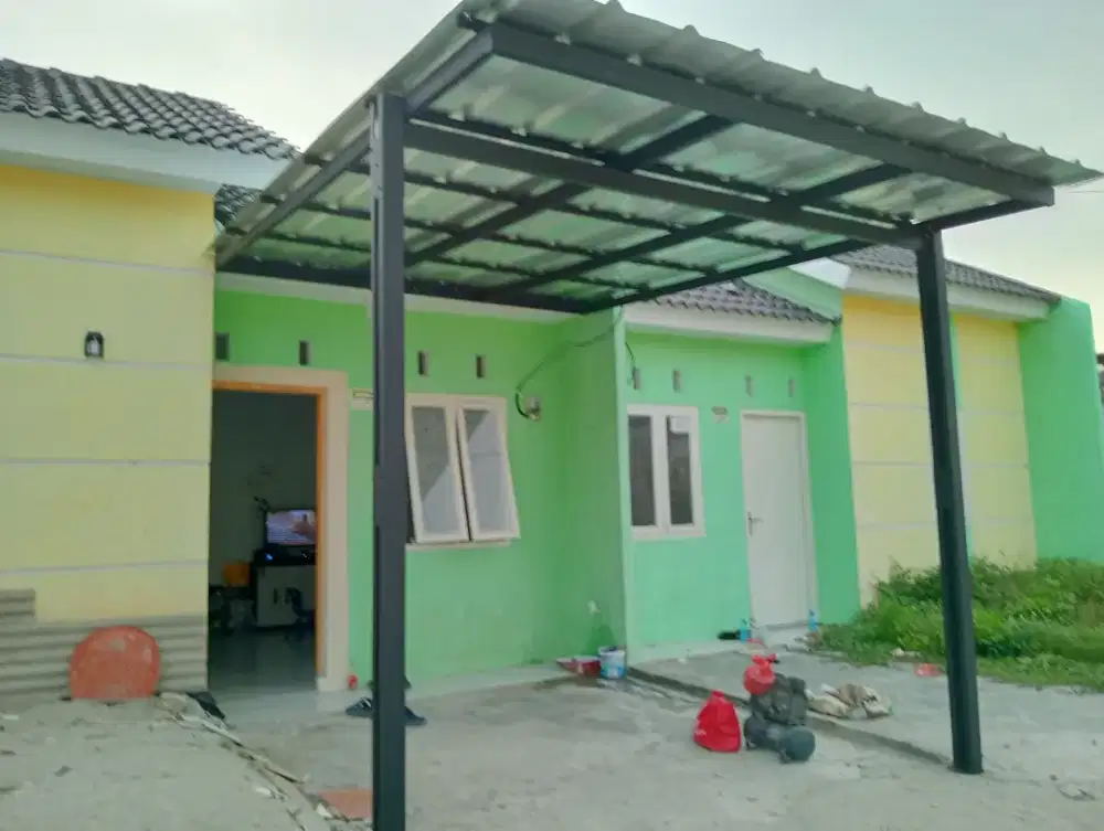 Kanopi bajaringan rangka cat