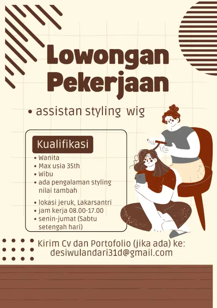 Assistant styling wig