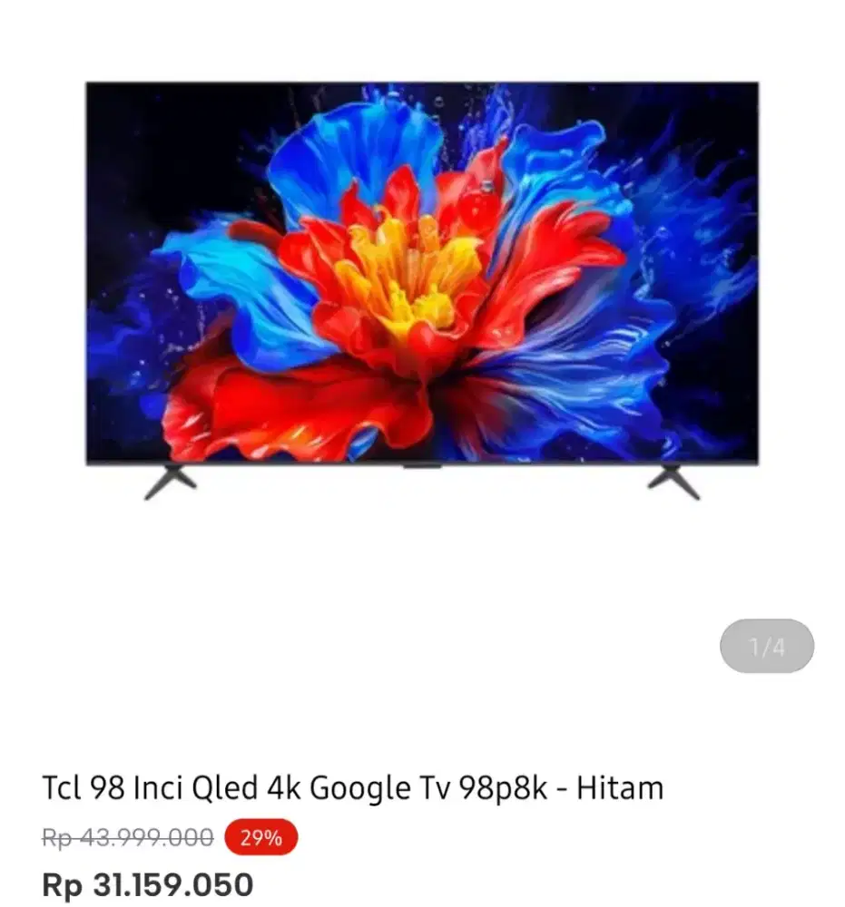 TCL GOOGLE TV 4K 98 INCI