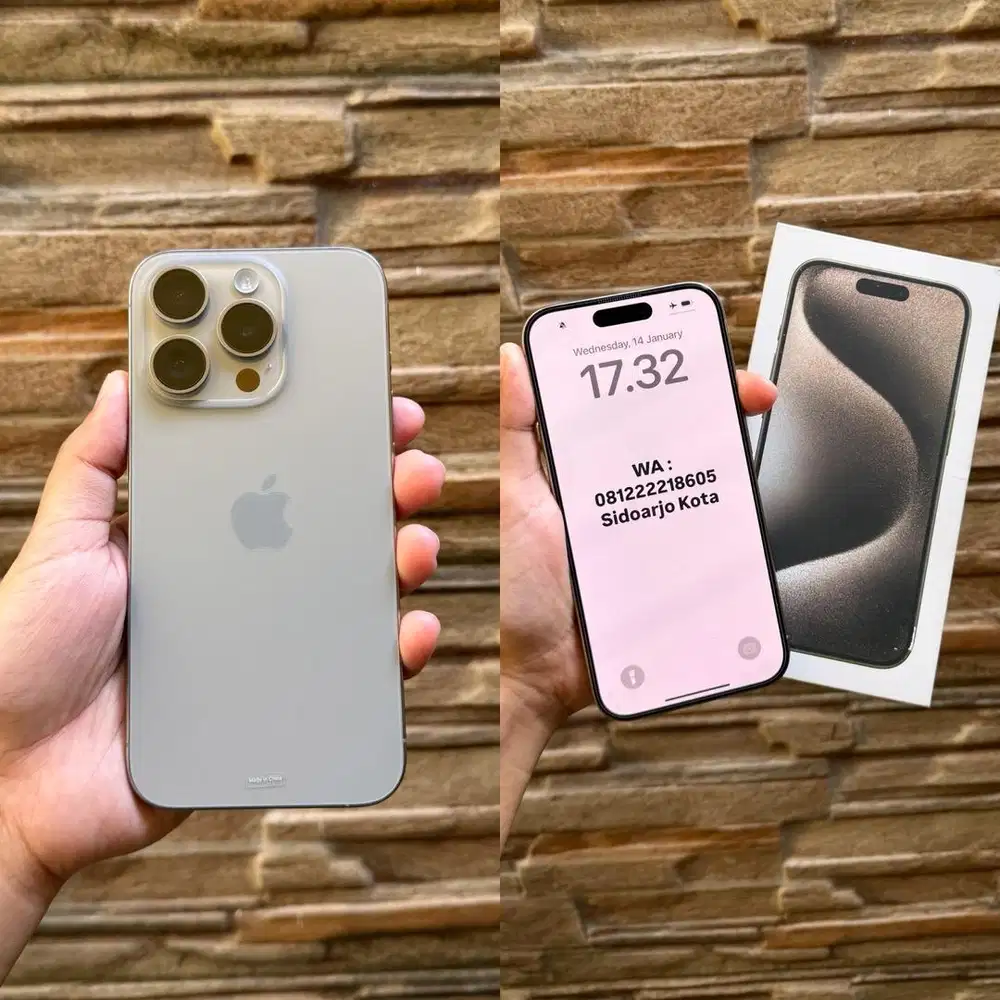 iPhone 15 Pro 128gb Natural Titanium ex Ibox Mulus Like New