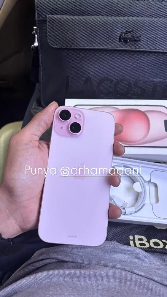 IBOX Iphone 15 128 Pink Second Baru Banget