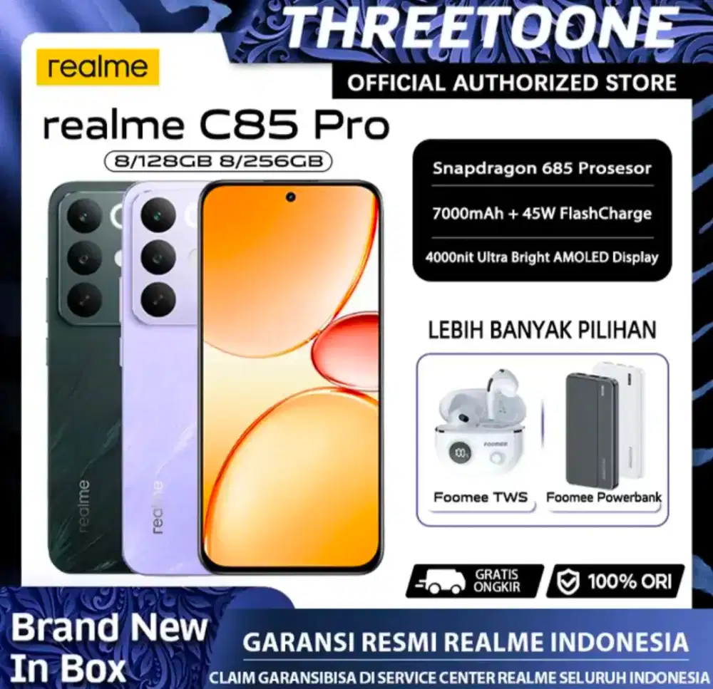 Realme c85 pro 8/138gb cari kembalian
