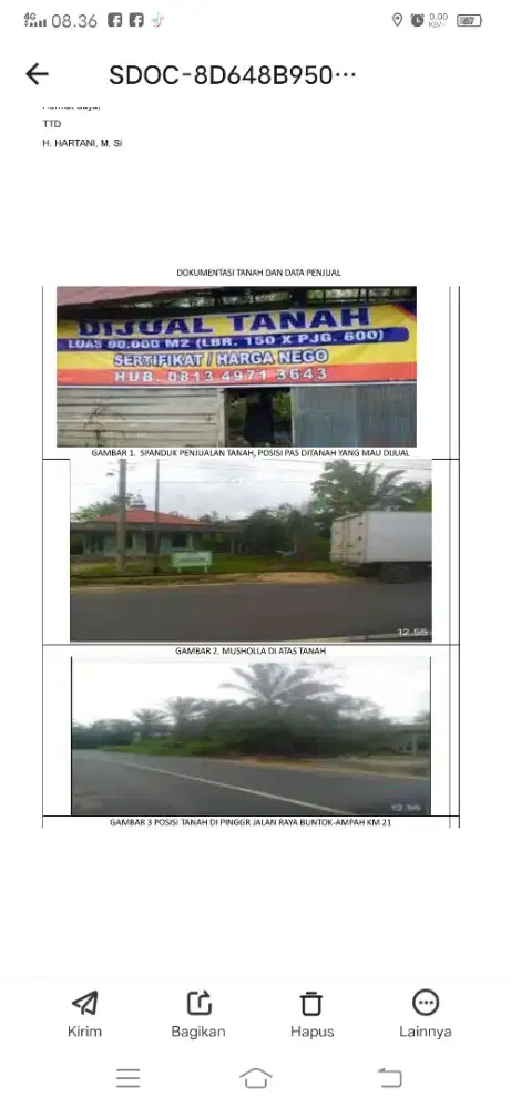 TANAH STRATEGIS PIINGGIR JALAN RAYA