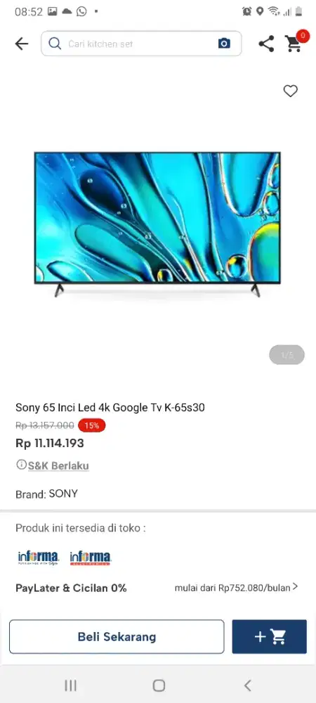 Sony google tv 65inch