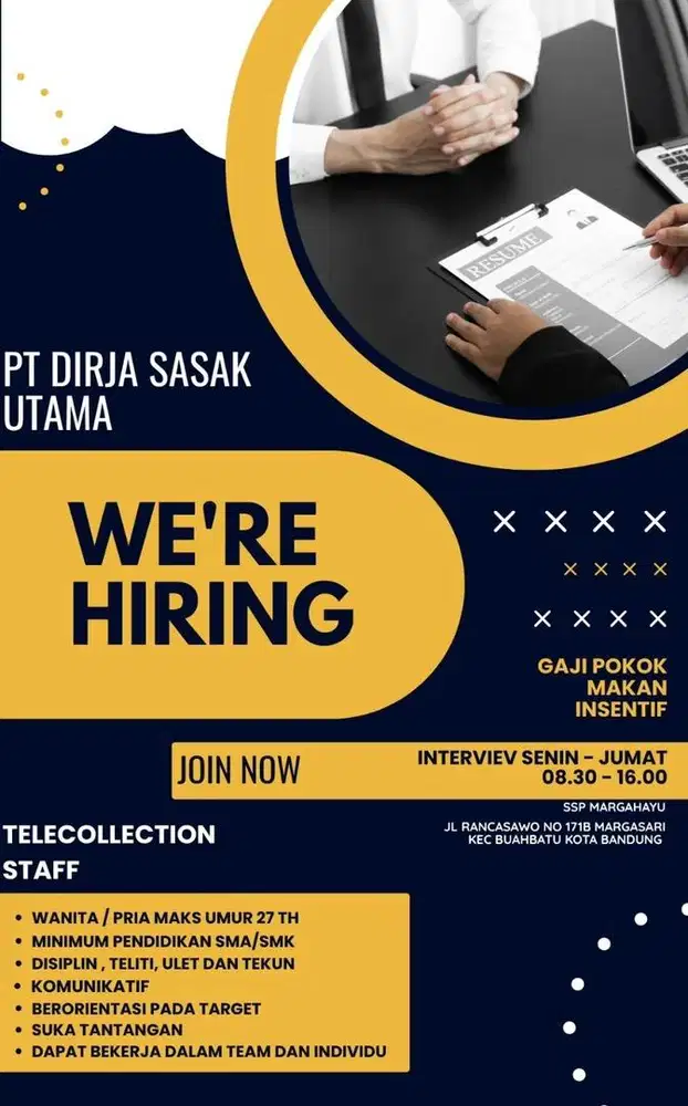 Dibutuhkan segera staff kantor