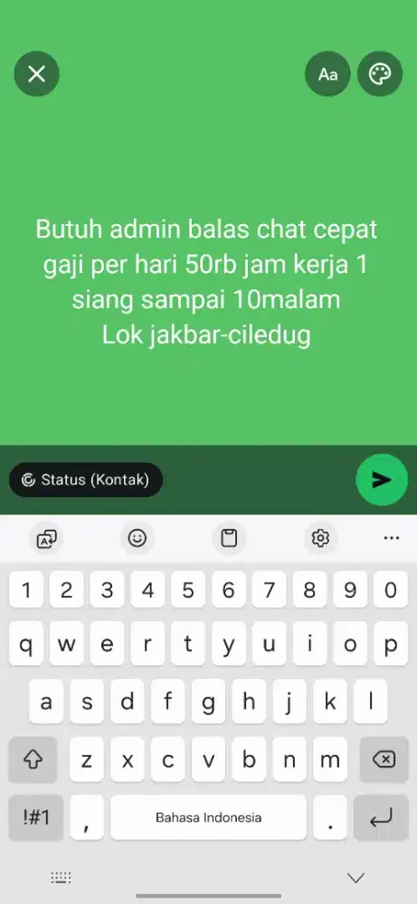 Dicari Admin cewek