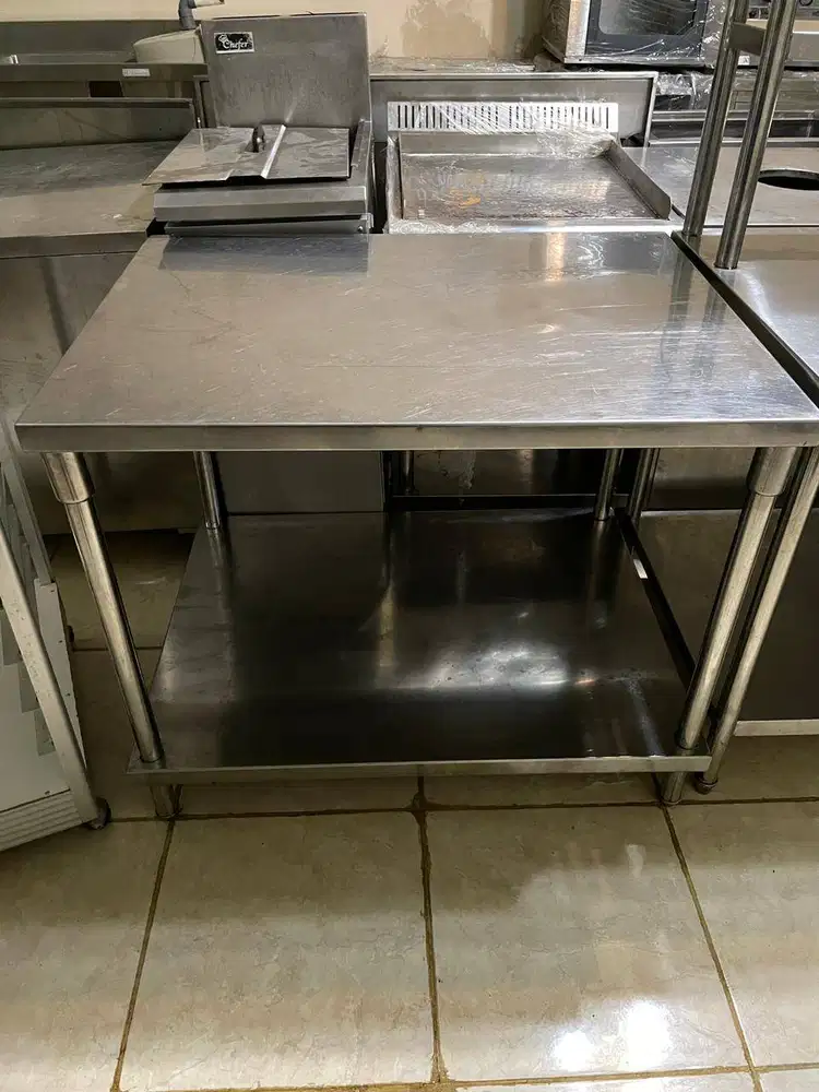 meja stainless 2 susun