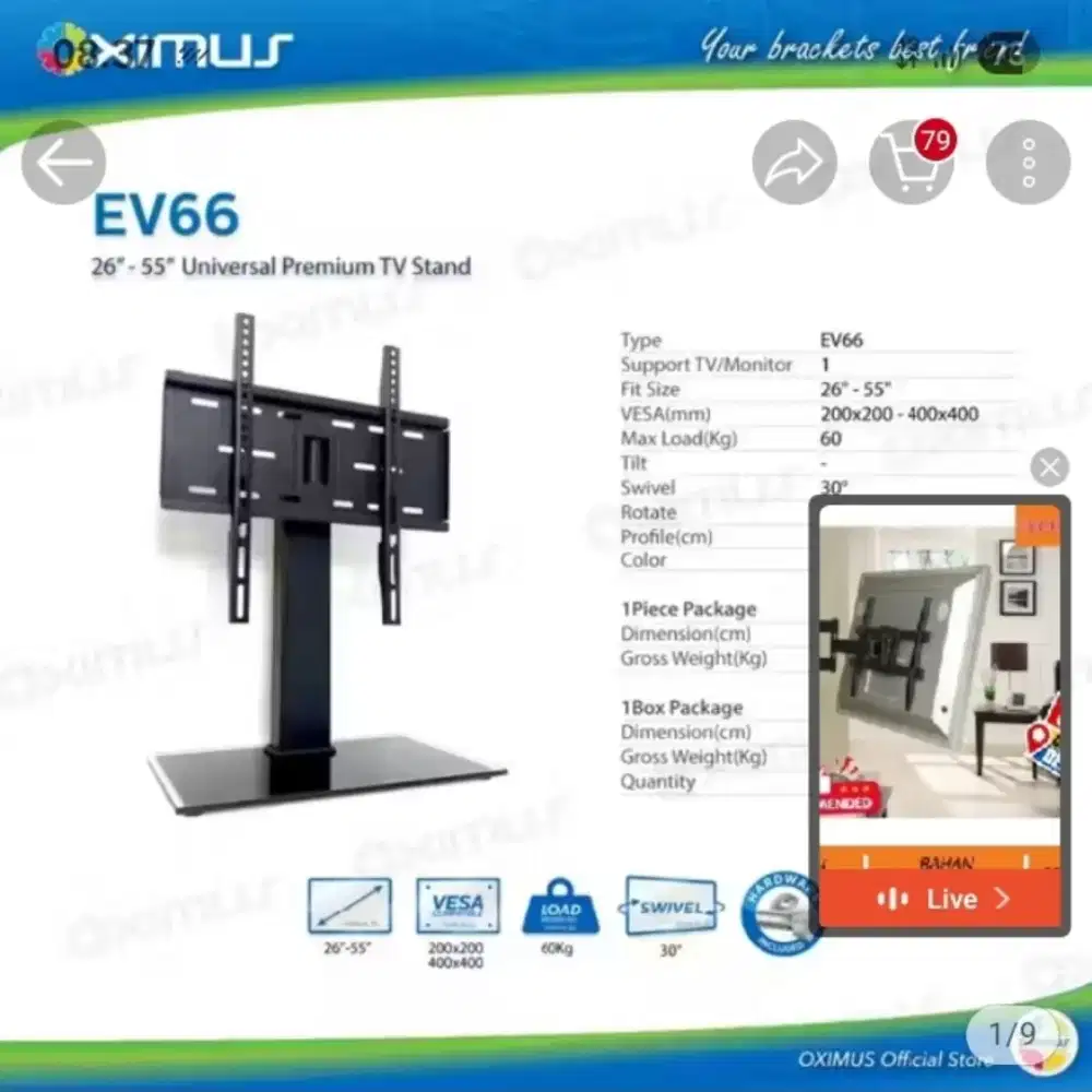 Stand TV meja seperti baru