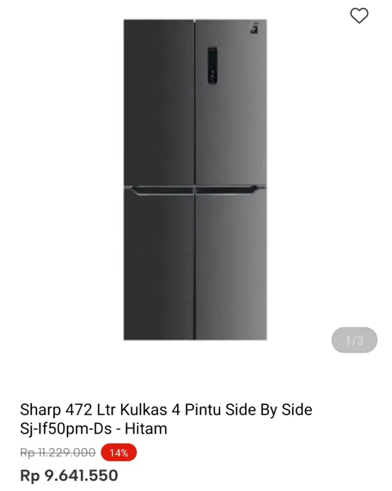 KULKAS SHARP 4 PINTU SBS SJ-IF51PM-DS 472 LTR