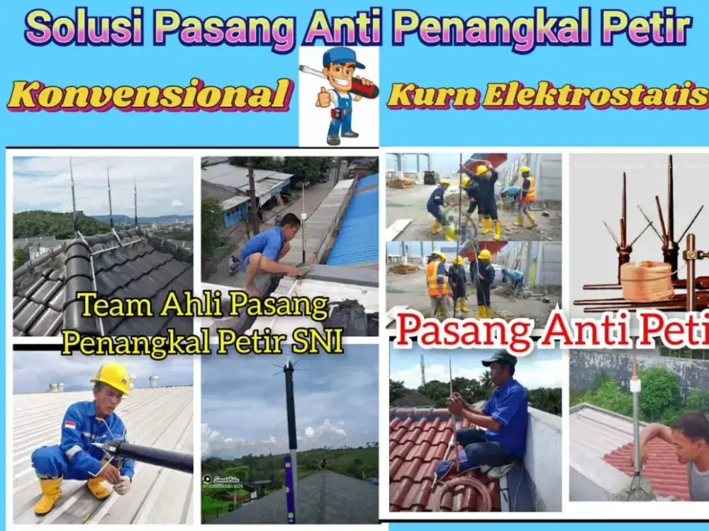 Jasa Instalasi Pemasangan Penangkal Petir Konvensional