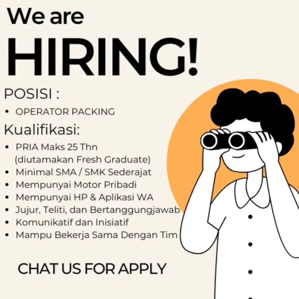 Dicari, Loker Packing online shop Bandung Cikutra