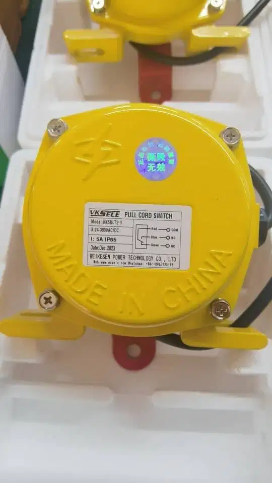 AMANKKAN SISTEM CONVEYOR ANDA: PULL CORD SWITCH EMERGENCY MASUSSKITA