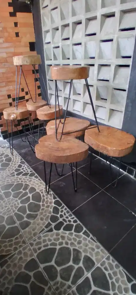 stool bar trambesi solid baja