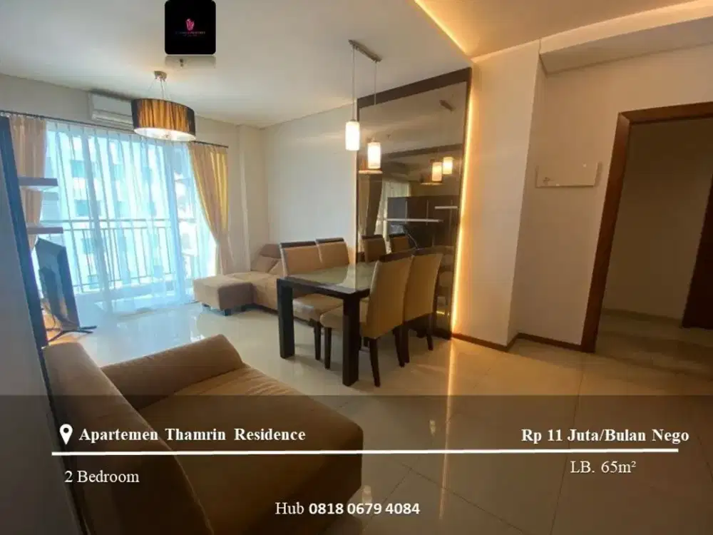 Disewakan Apartement Thamrin Residence 2BR Mid Floor Full Furnished