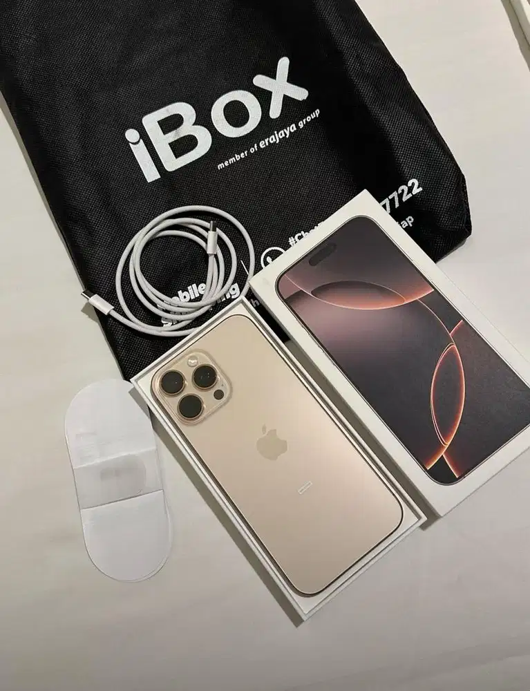 iPhone 16 Pro Max iBox 256gb Desert Titanium Mulus Terawat