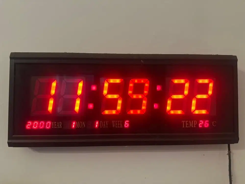 Jam digital LED (QC PASS) Jam+tanggal+hari+suhu | besar dan jelas