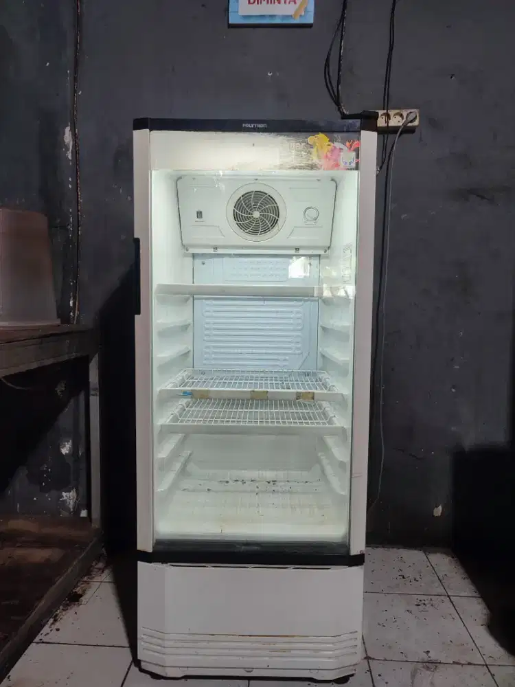 Jual Murah Showcase Polytron Kondisi Bagus, Dingin, Lampu Terang