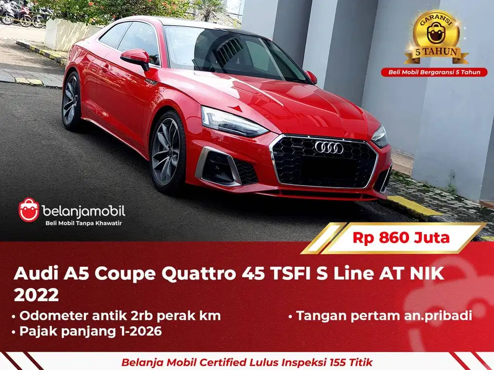 [ GARANSI 5TH ] Audi A5 A 5 Coupe Quattro 45 TSFI S Line 2022/2023