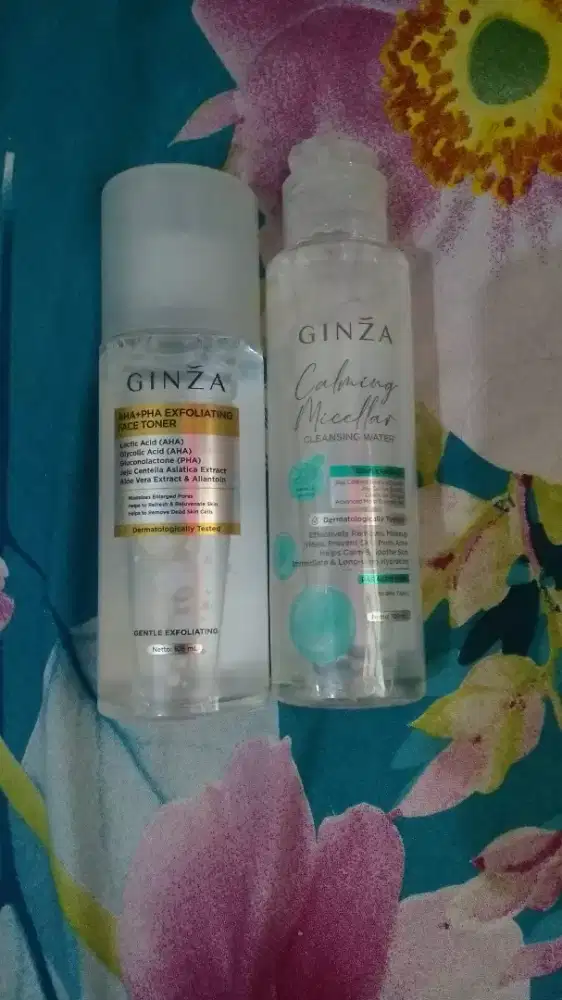 Skincare Ginza Toner Ekfoliasi & Micellar Water - Kondisi Baik!