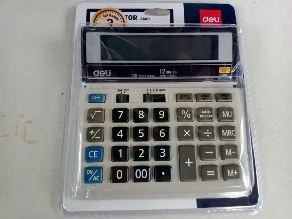 kalkulator 12 digit merek deli