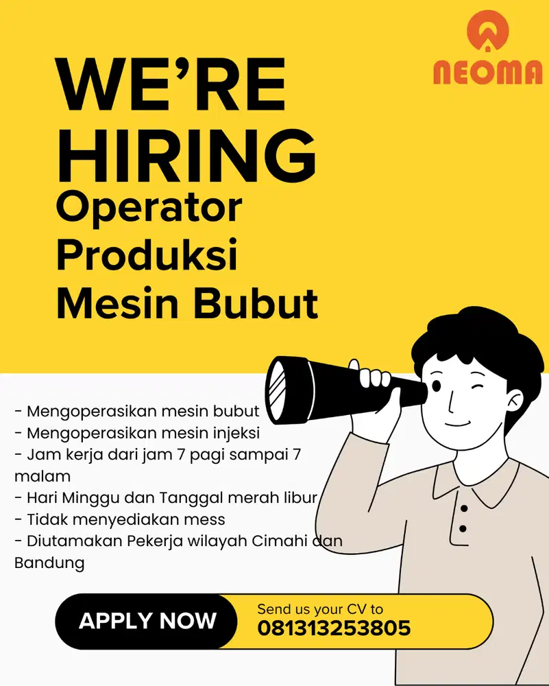 DIBUTUHKAN OPERATOR MESIN BUBUT