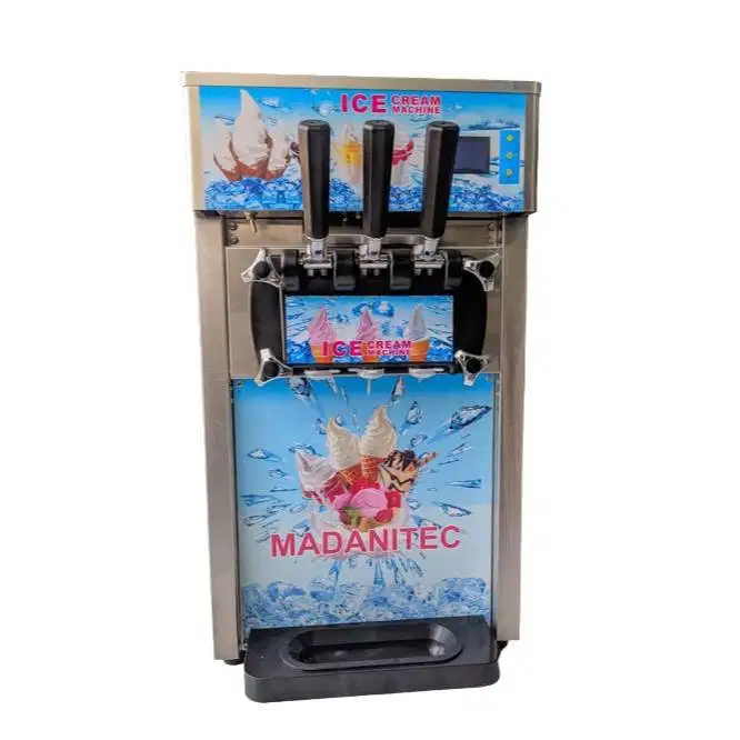 Mesin Es Soft Krim  3 Kran Double Compressor