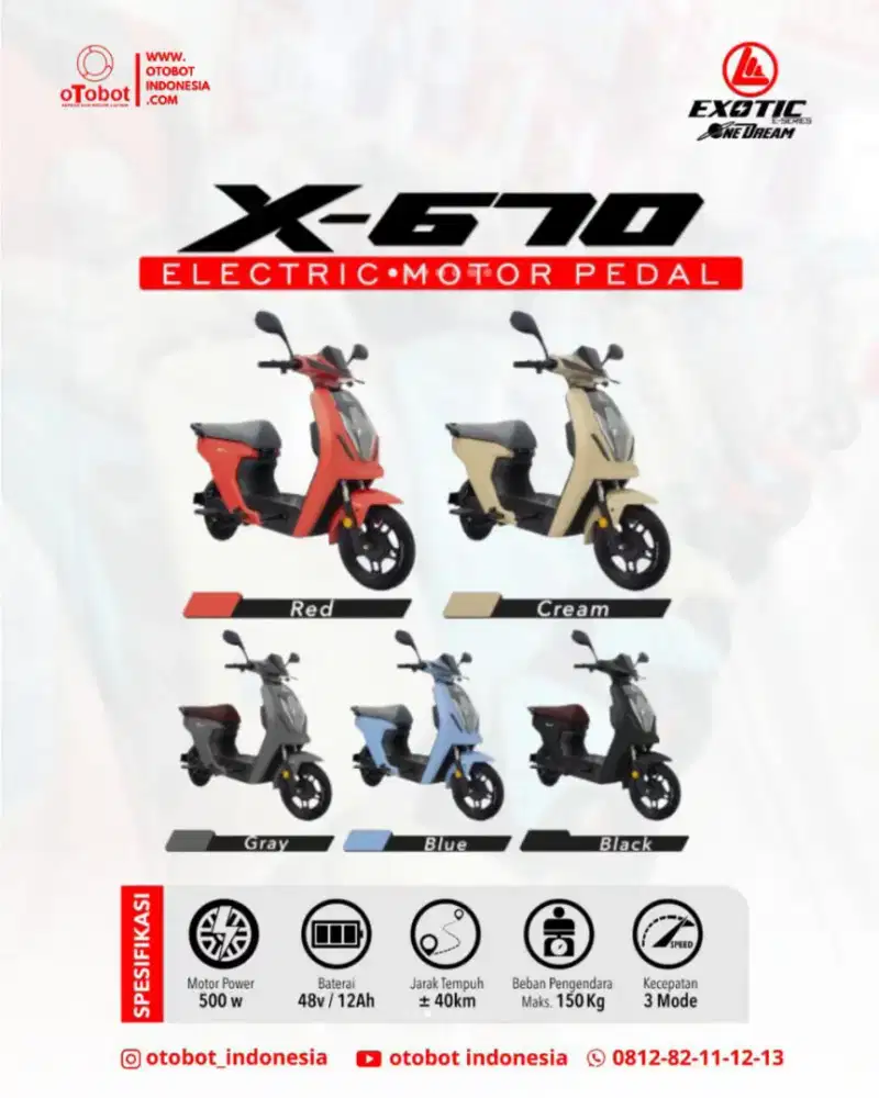Sepeda Listrik Exotic X-670