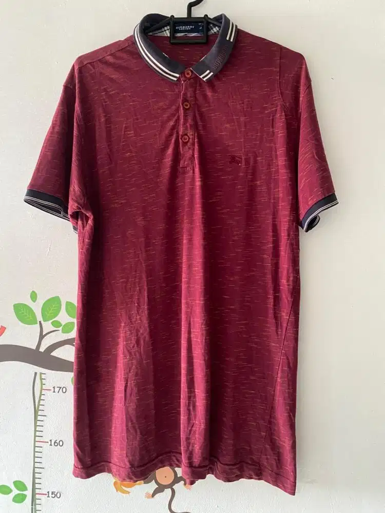 burberry london poloshirt pique maroon