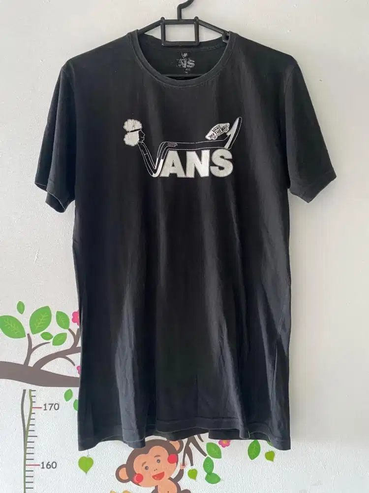 vans logo kaos black