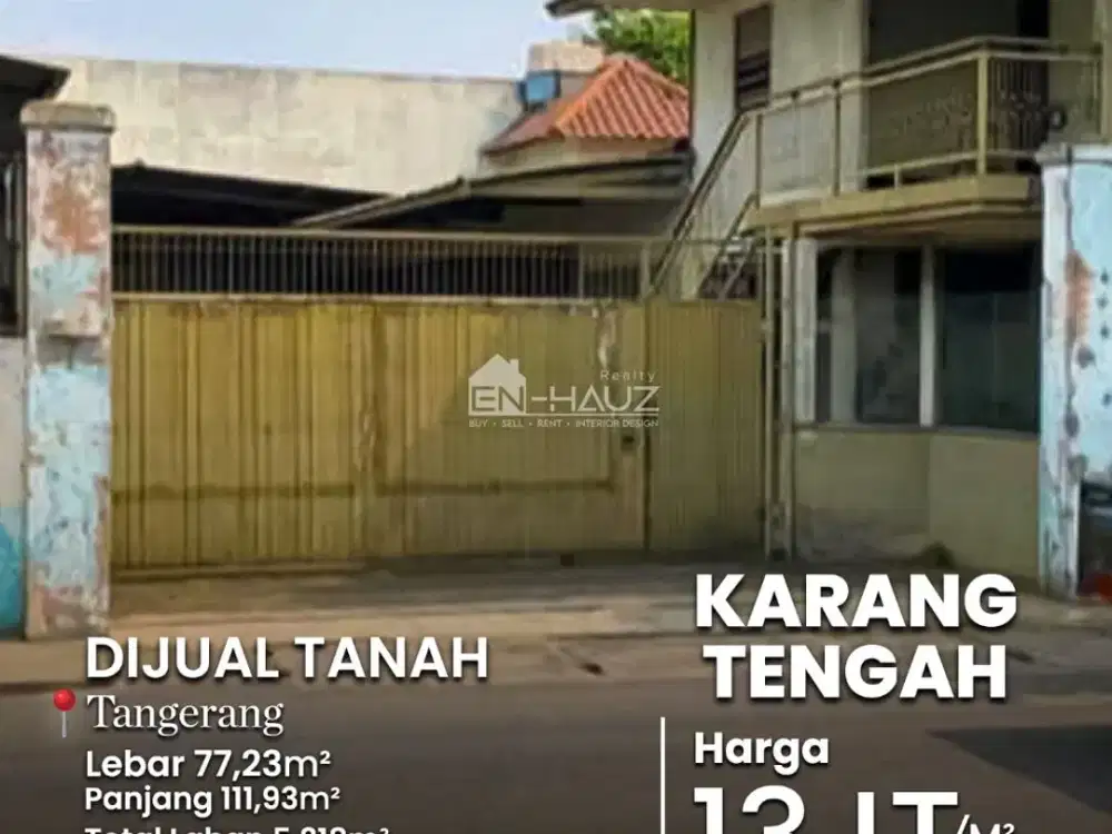 (DNL) Dijual Tanah Luas : 5.218 m² di Karang Tengah Tangerang