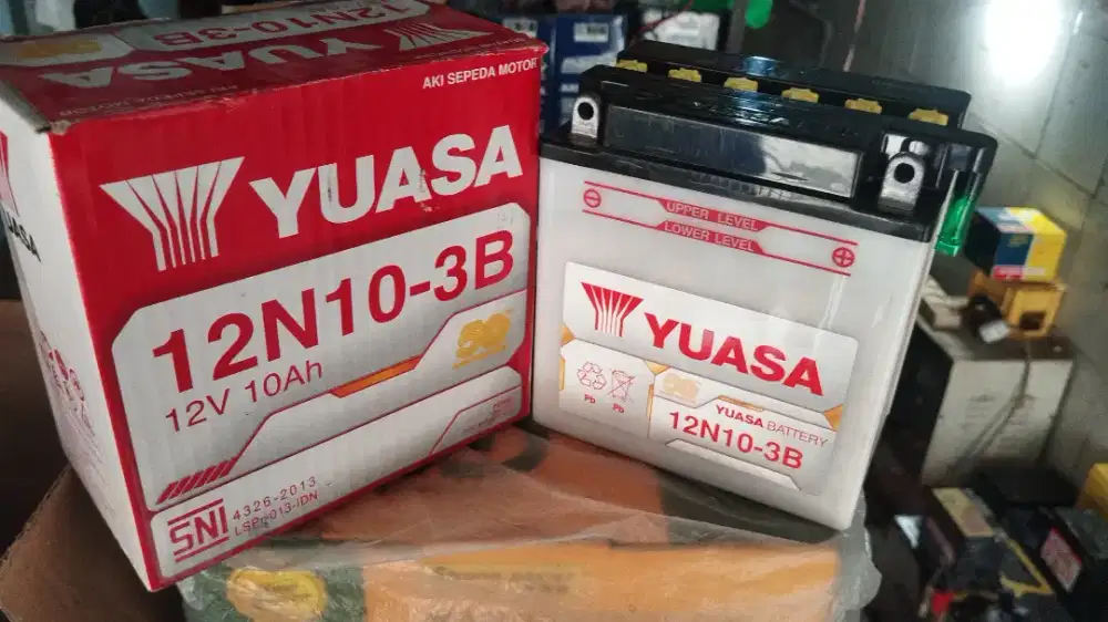 Accu aki baru motor gerobak roda tiga tossa thunder 12n10ah merk yuasa