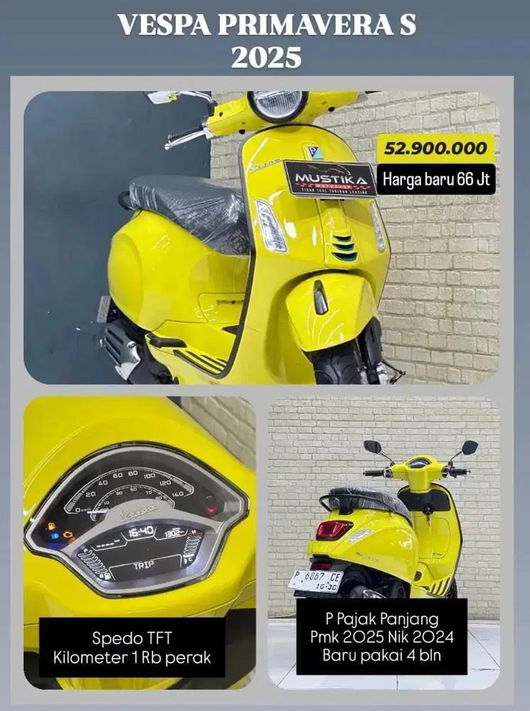Vespa Primavera 150 ABS Facelift 2025 Km 1rb Gres baru - Zaki Mustika