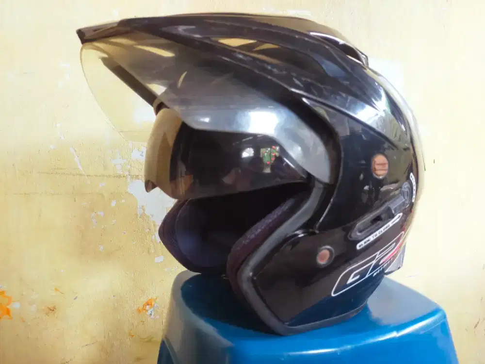 HELM HALF FACE DOUBLE VISOR