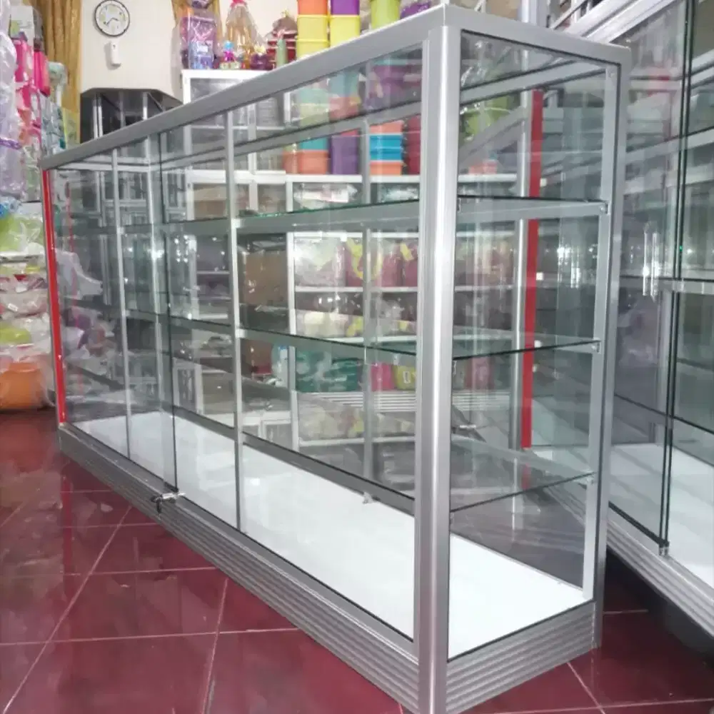 Etalase Panjang 2M x 1M Untuk Perlengkapan Usaha Anda