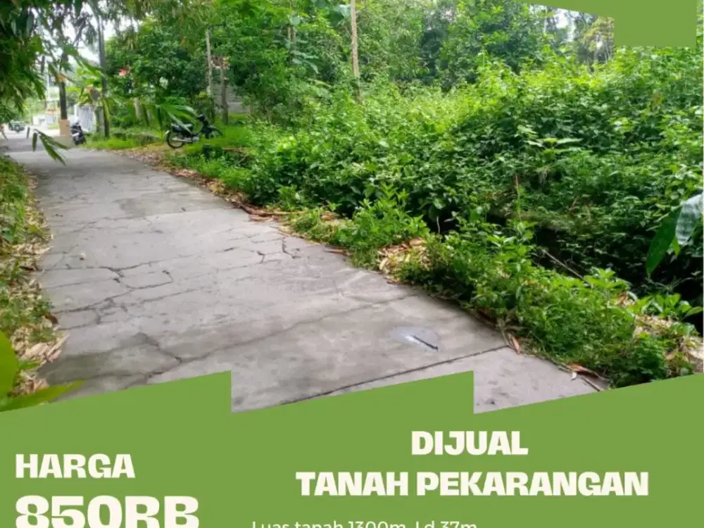 TANAH PEKARANGAN STRATEGIS DI DEKAT KAWASAN PERUMAHAN JOHO, PRAMBANAN