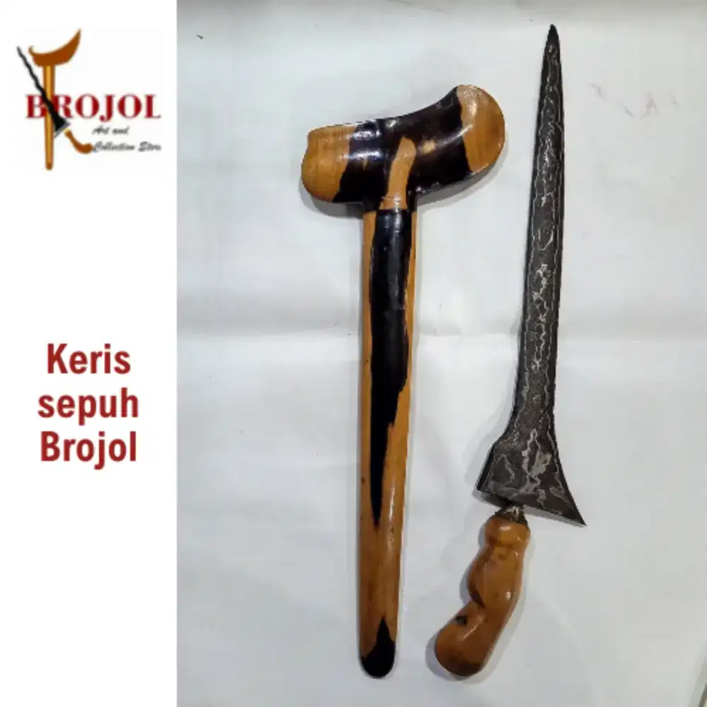 Keris sepuh Brojol pamor Wengkon isen SPESIAL GONJO Iras, keris sepuh
