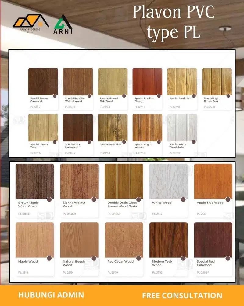 PLAFON SHUNDA PREMIUM|motif wood dan corak mewah