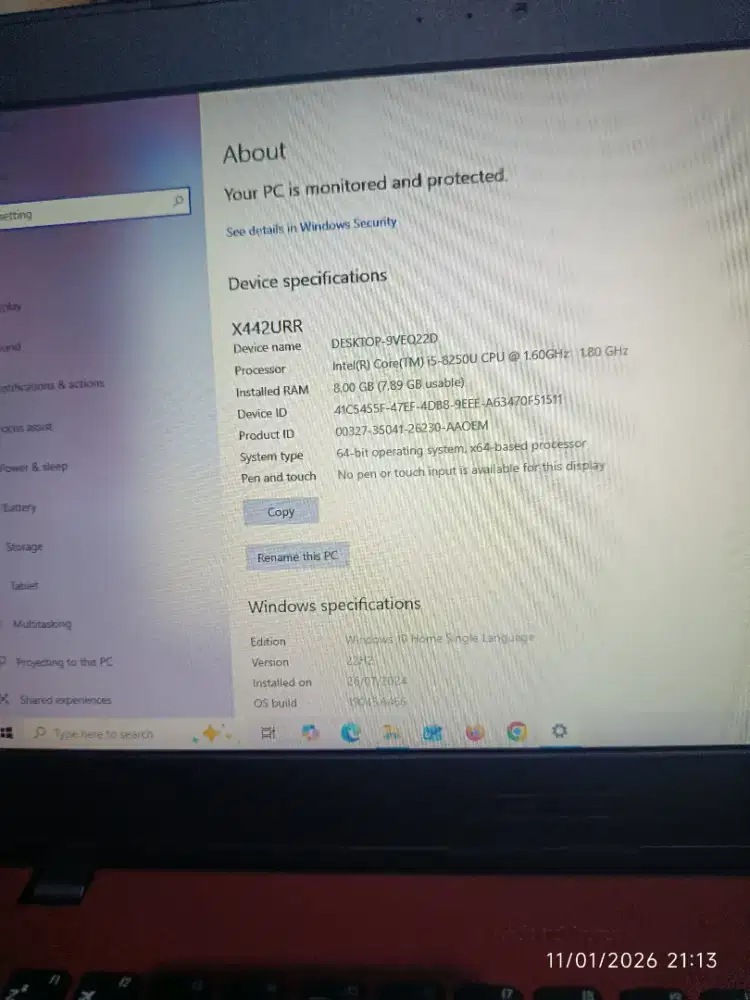 Laptop asus A442U intel i5 gen 8