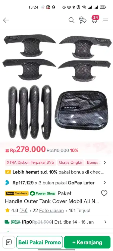 Jual aneka aksesoris Innova Zenix