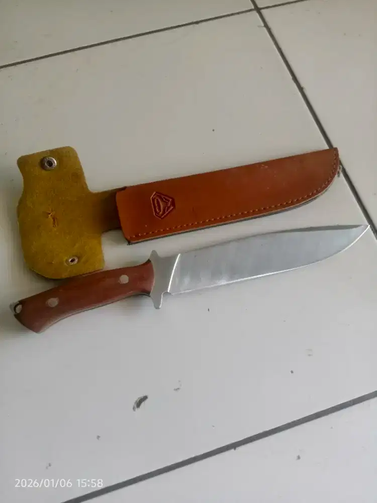 Pisau survival Bison stainless steel fulltang