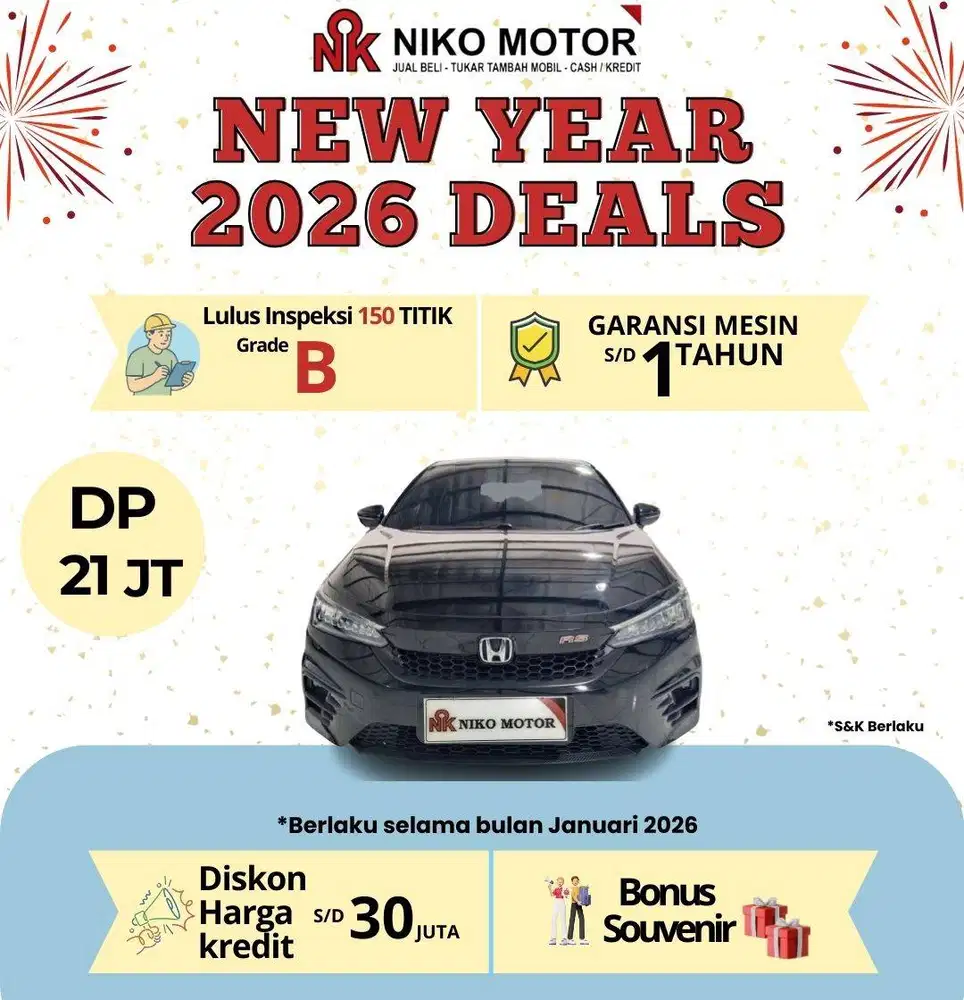 (ANTIK KM28RB) CITY HB RS 1.5 2022 AT : 2021