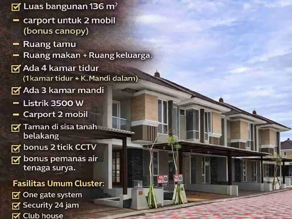 Rumah Investasi Premium Dekat UGM | Cluster Eksklusif | Tipe Sofia.Lokasi Pendidikan Emas • Permintaan Sewa Tinggi • Aset Aman Jangka Panjang