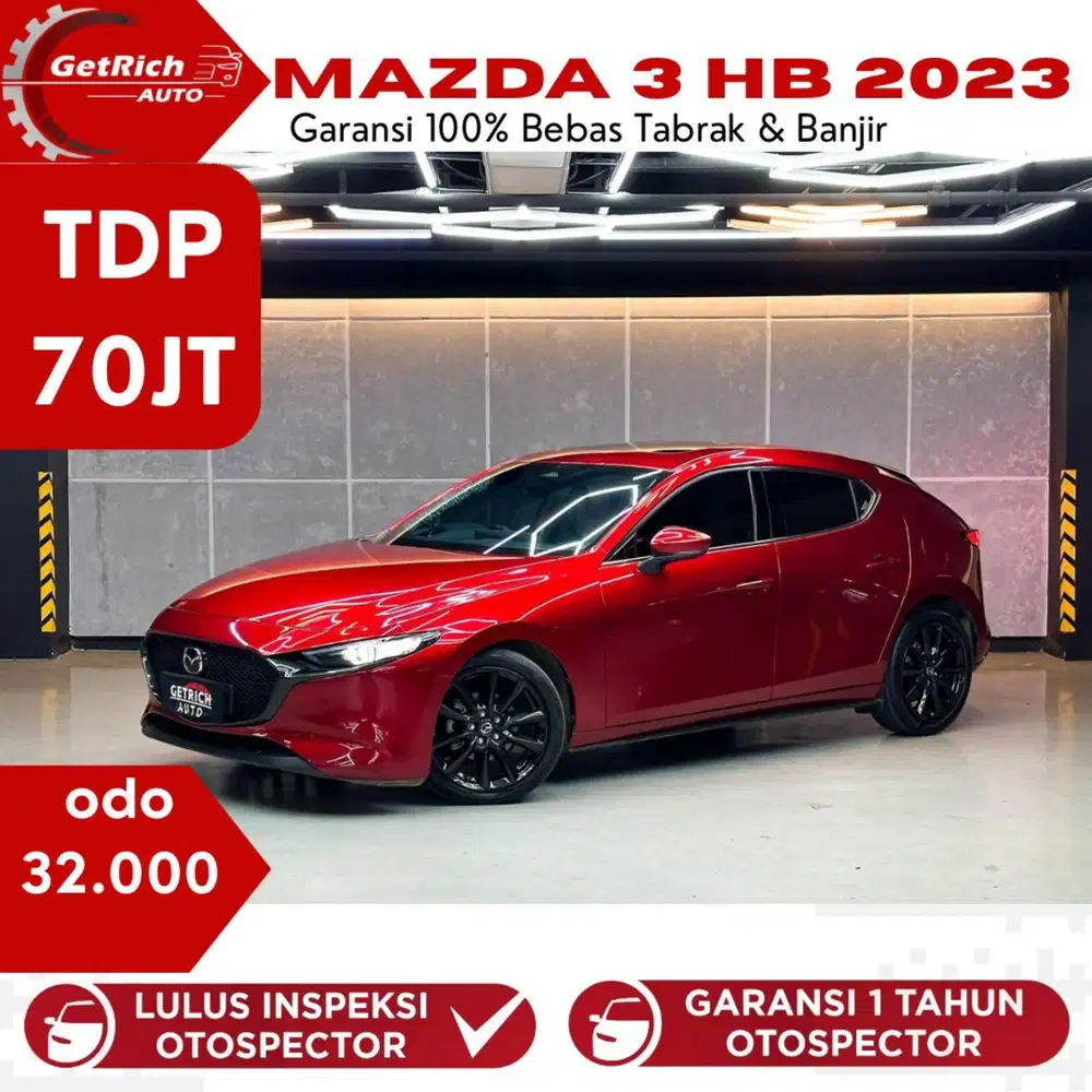 30Rb km Mazda 3 HB Skyactiv 2023 Merah maroon
