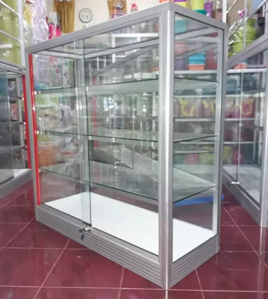Etalase 1M Multifungsi || Kaca Full 5mm